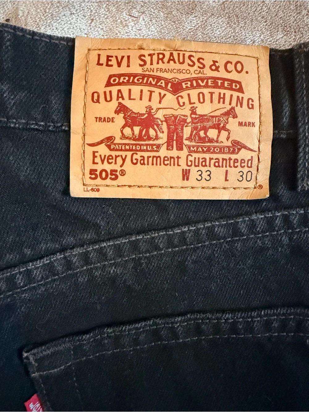 Levi's Men's Black Straight Jeans